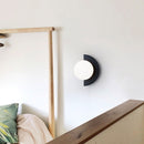 Moderne minimalistische Glas sphärischen bunten Halbkreis Design 1-Licht Wandleuchte Lampe