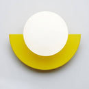 Moderne minimalistische Glas sphärischen bunten Halbkreis Design 1-Licht Wandleuchte Lampe
