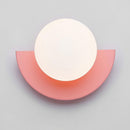 Moderne minimalistische Glas sphärischen bunten Halbkreis Design 1-Licht Wandleuchte Lampe