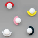 Moderne minimalistische Glas sphärischen bunten Halbkreis Design 1-Licht Wandleuchte Lampe