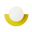 Moderne minimalistische Glas sphärischen bunten Halbkreis Design 1-Licht Wandleuchte Lampe