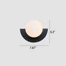 Moderne minimalistische Glas sphärischen bunten Halbkreis Design 1-Licht Wandleuchte Lampe