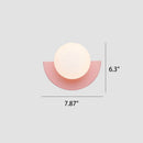 Moderne minimalistische Glas sphärischen bunten Halbkreis Design 1-Licht Wandleuchte Lampe