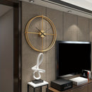 Retro Simple Double Rings Wanduhr