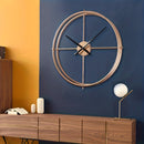 Retro Simple Double Rings Wanduhr